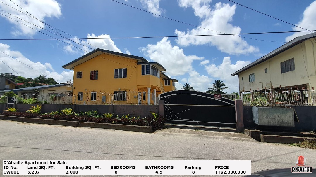 Cen-Trin Real Estate Management Services Limited - D'Abadie - Apartment Building for Sale - $2.3M