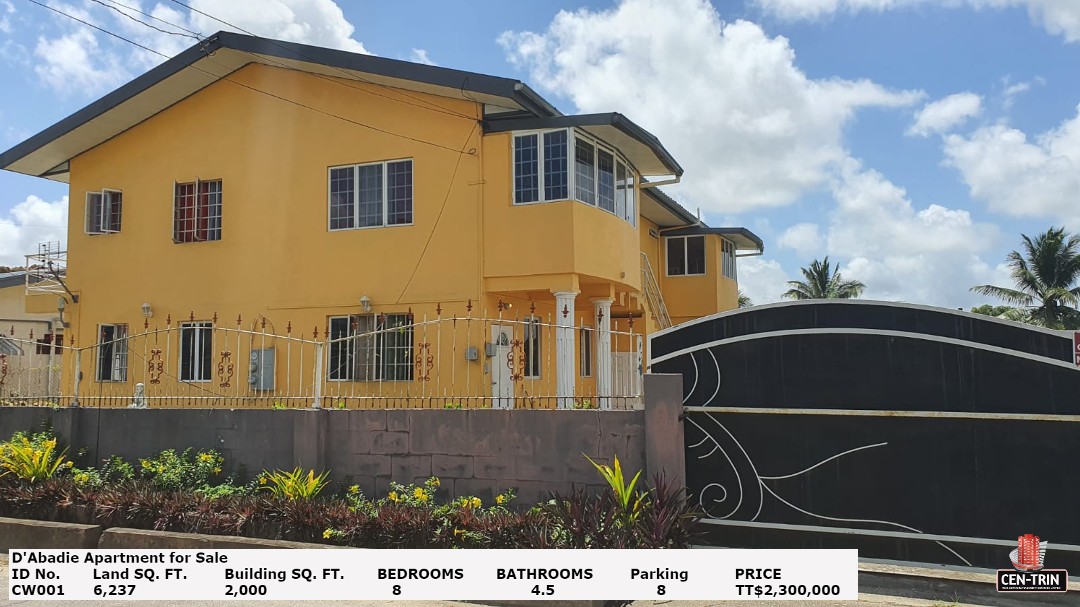 Cen-Trin Real Estate Management Services Limited - D'Abadie - Apartment Building for Sale - $2.3M