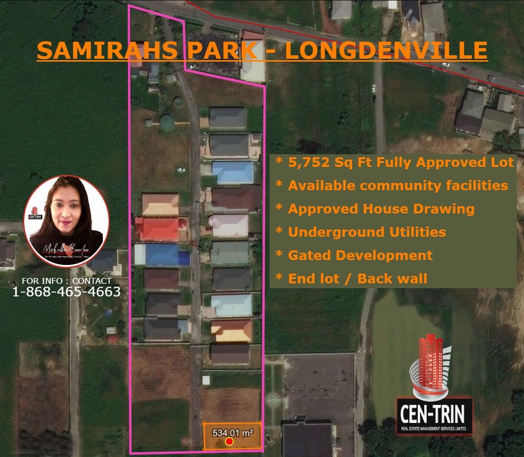 Cen-Trin Real Estate Management Services Limited - Samirahs Park, Londgenville - Land for Sale - $725K