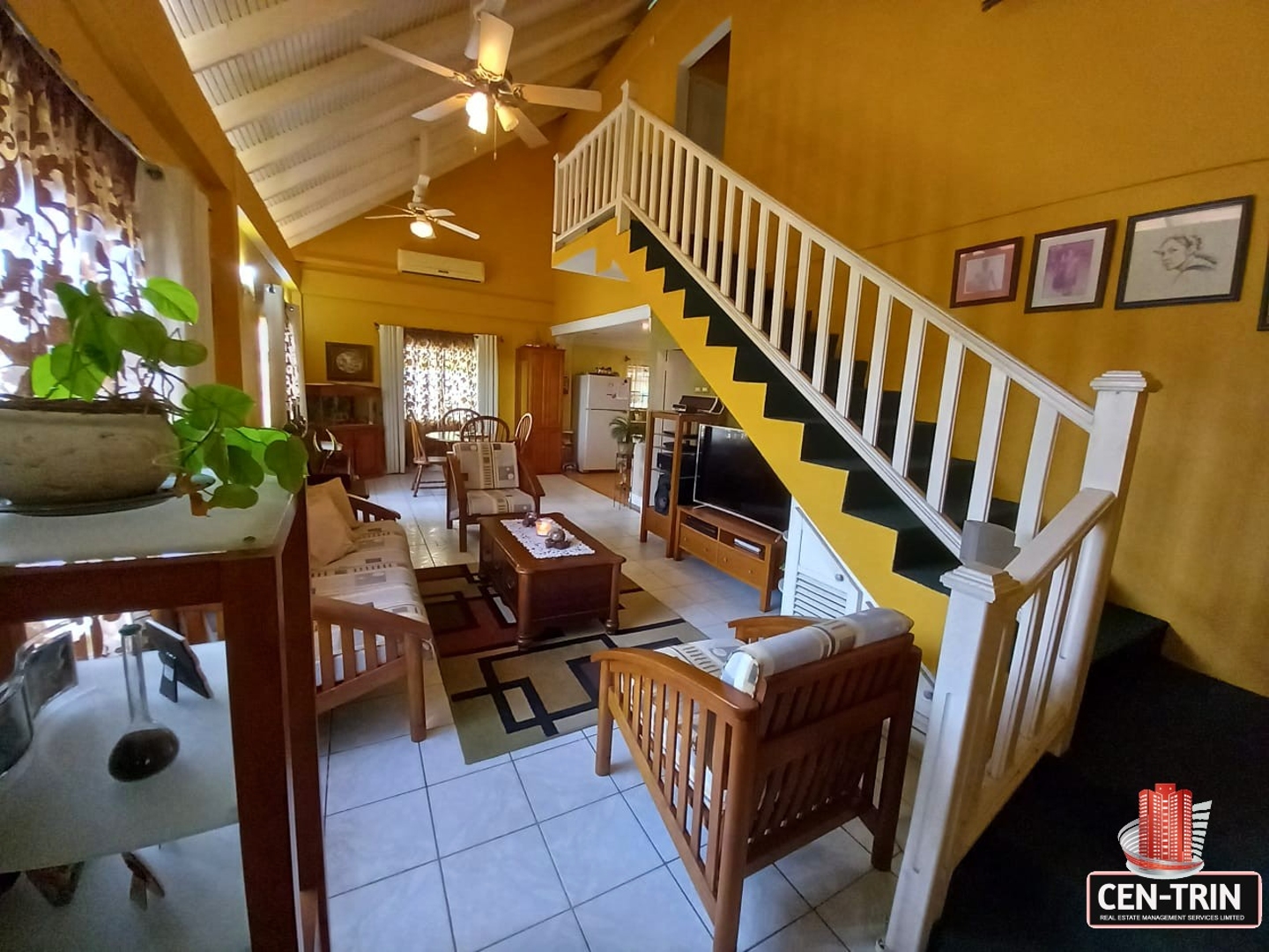 A bright and spacious living room in a 3-bedroom house for sale.