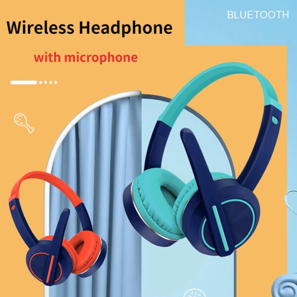 AKZ K25 Bluetooth Headphone Blue and Orange