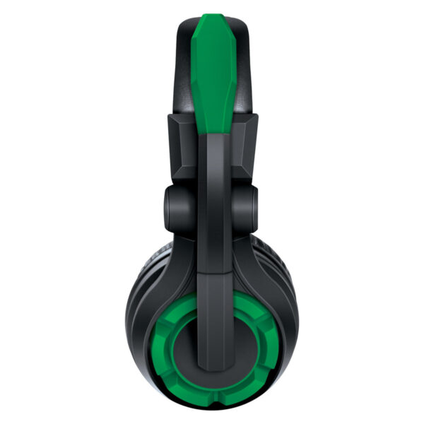 DreamGEAR GRX-340 Advanced Wired Stereo Gaming Headset with red accents on a white background. The headset has an adjustable headband, ear cups, and a boom microphone.