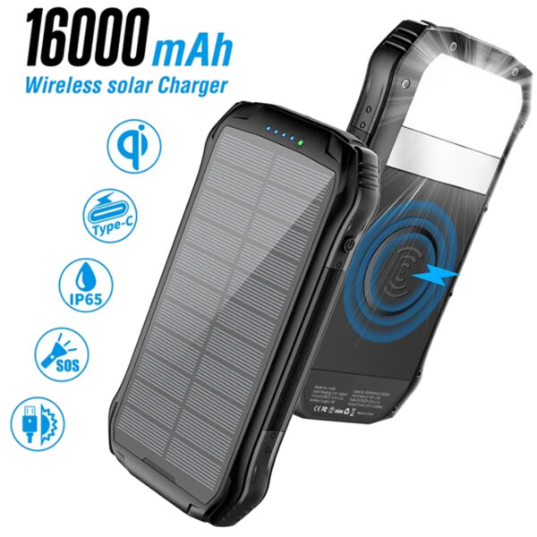 F16 Solar Wireless powerbank