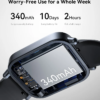 A cutaway image of the Joyroom JR-FT3S Smartwatch highlighting its 340mAh battery and showcasing its long battery life of up to 10 days.