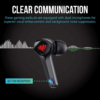 iLuv SG100 gaming earbuds featuring dual microphones for clear voice communication, noise reduction, and enhanced vocal clarity during gaming.