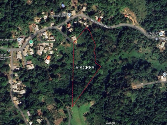 Cheap land for sale in La Fillette trinidad