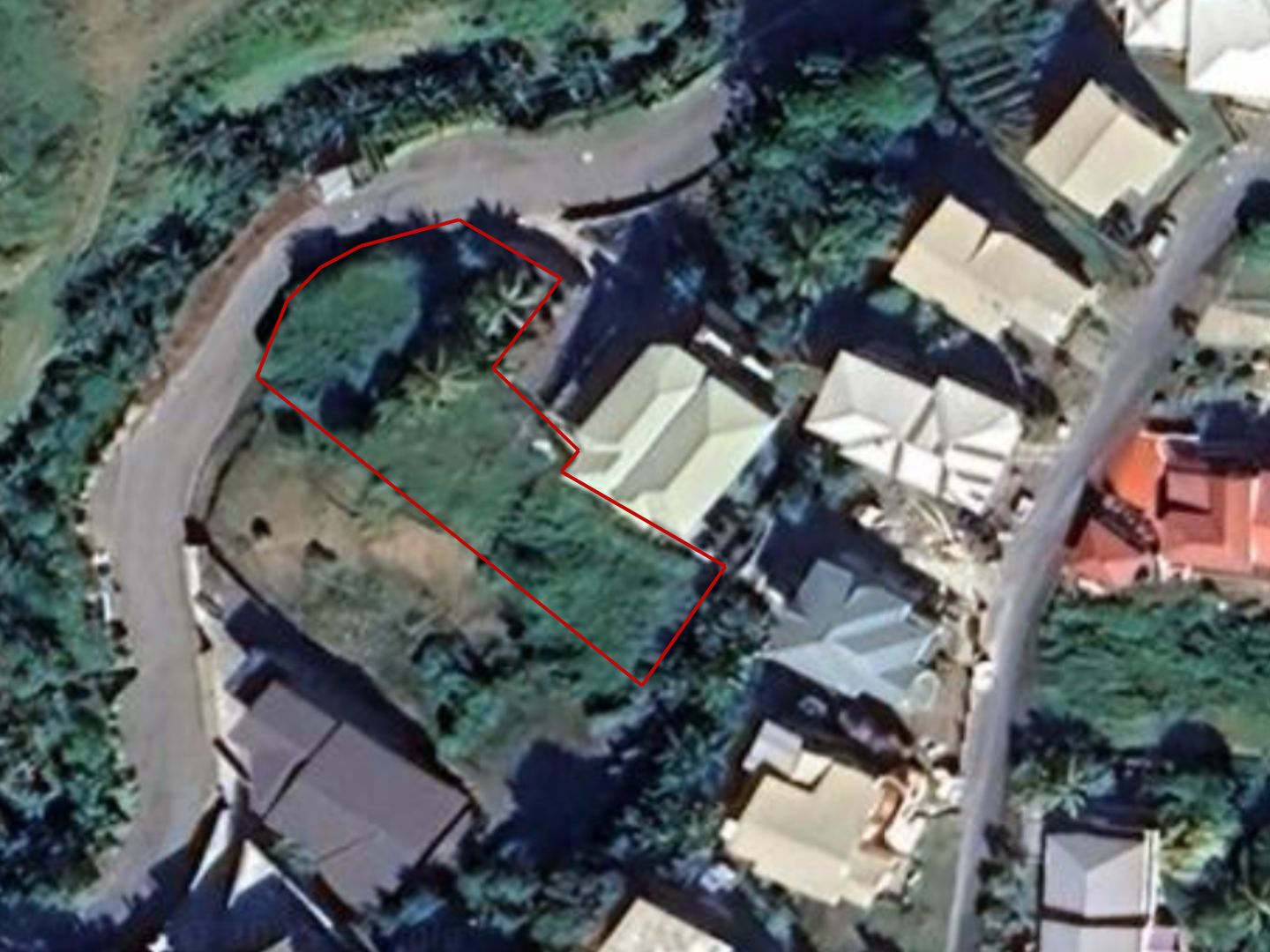 Belle Garden Bay Road, Tobago, showcasing serene access near 2 Lots For Sale.