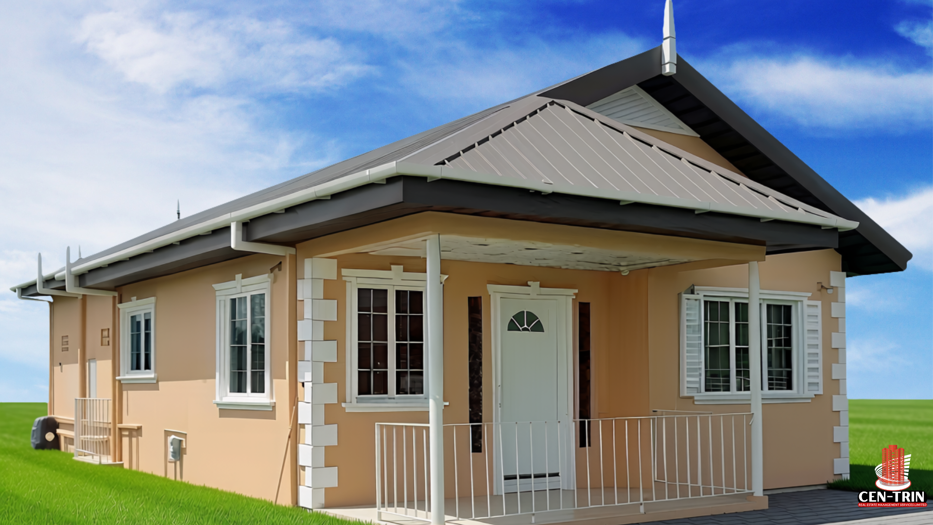 3 bedroom single family house for rent in Eden Gardens Freeport Trinidad featuring front porch and yard